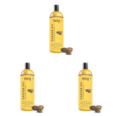 Rey Naturals Cold Pressed Extra Virgin Castor Oil For Hair Growth | Nourishing Hair Oil For All Hair Types | Deeply Moisturizes, Repairs And Strengthens Hair | For Hair Growth And Adds Shine - 200ml